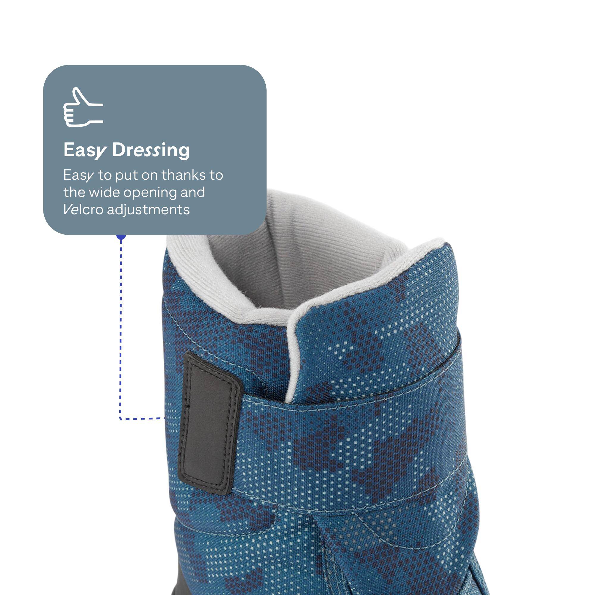 Kids’ warm waterproof snow hiking boots SH100 - Velcro Size 7 - 5.5  -  5