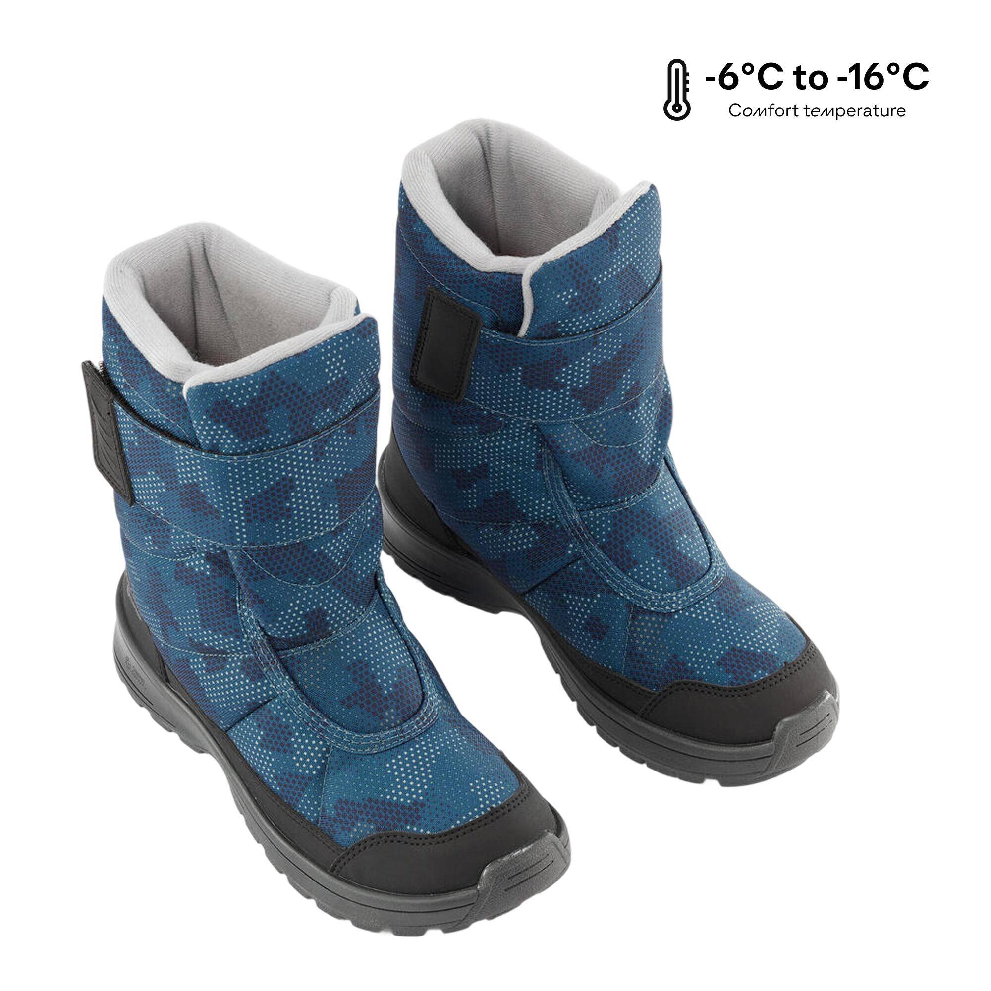 Kids’ warm waterproof snow hiking boots SH100 - Velcro Size 7 - 5.5  -  2