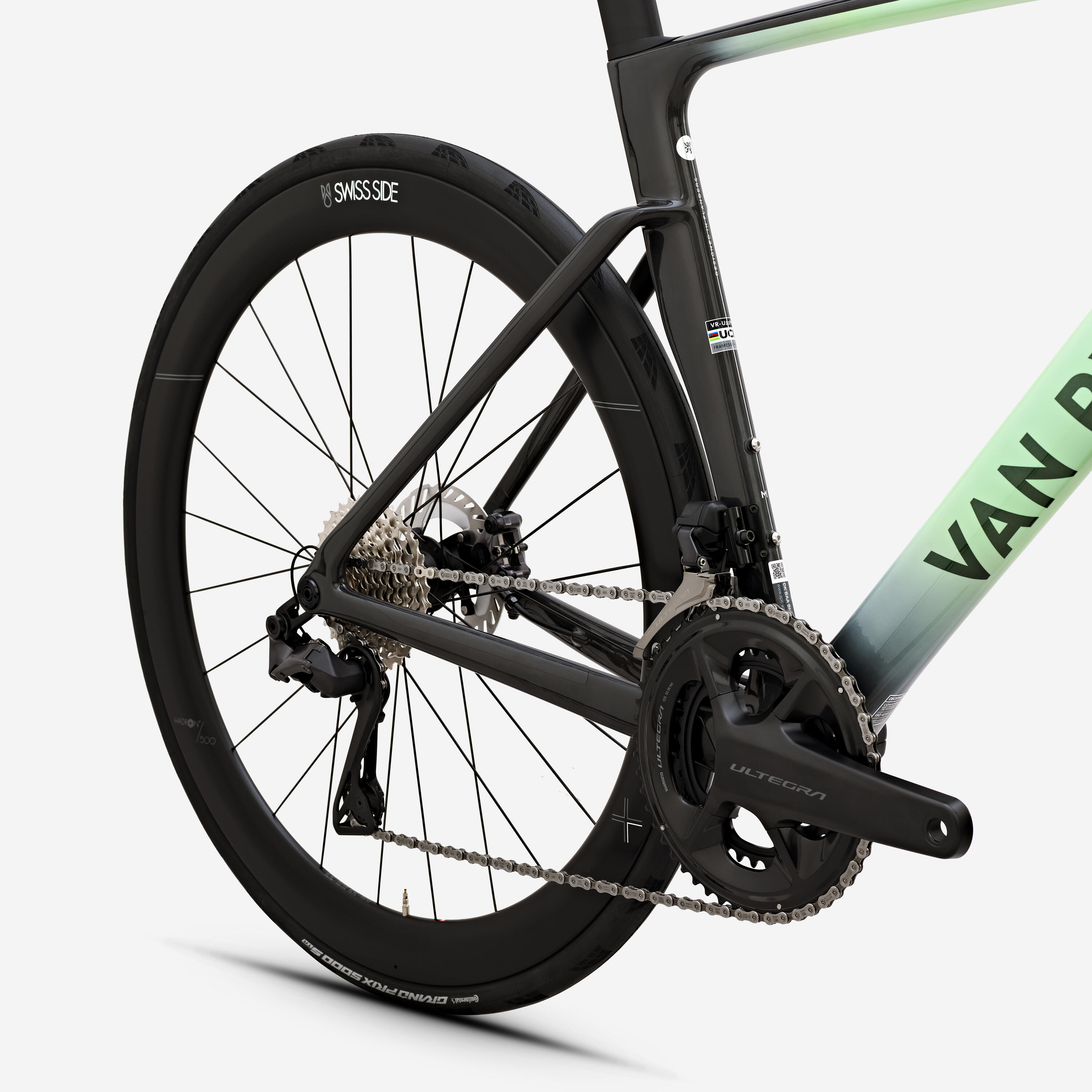 Rennrad Shimano Ultegra Di2 2x12v Leistungsmesser, RCR PRO Grün 4/12