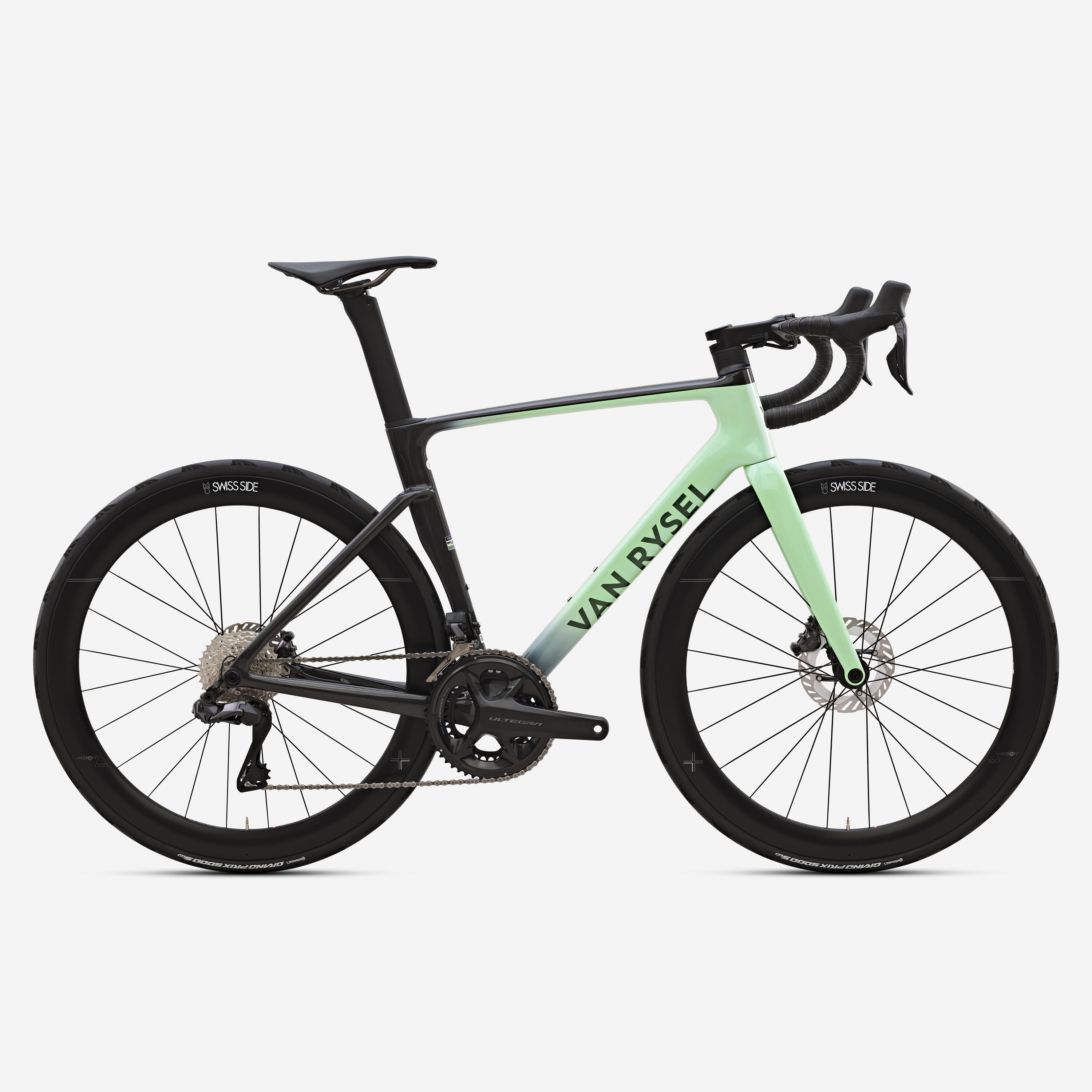 VAN RYSEL Vélo de route Shimano Ultegra Di2 2x12v capteur de puissance, RCR PRO vert