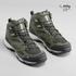 Men Mid Ankle Waterproof Hiking Shoes with Non-Slip Outsole Khaki - MH100