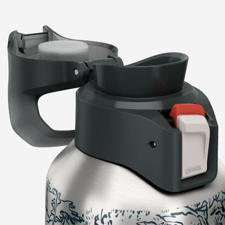 Фляга ізотермічна 900 для туризму з неіржавної сталі 0,8 л чорна