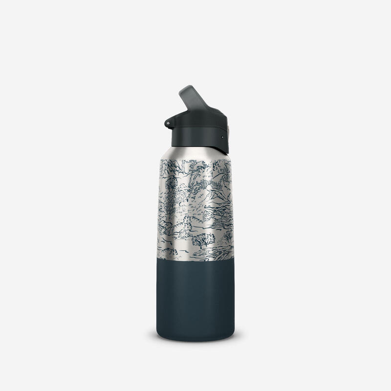 Termos inox cu capac cu deschidere rapidă pentru drumeție 900 0,8L albastru 