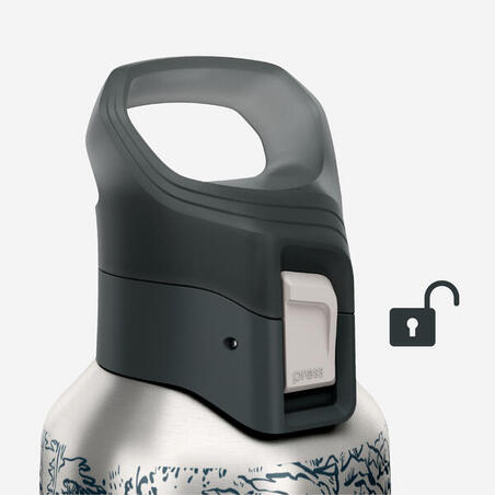 Фляга ізотермічна 900 для туризму з неіржавної сталі 0,8 л чорна