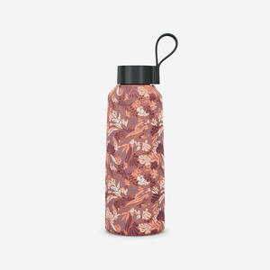 Bidón 100 inox 1L con tapón de rosca para senderismo - Flower Carnelian