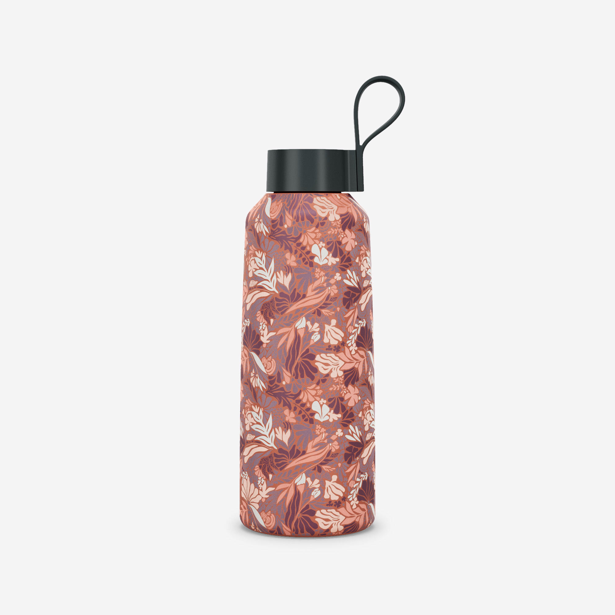 QUECHUA Antikorová fľaša 100 skrutkovacia 1l Flower Carnelian