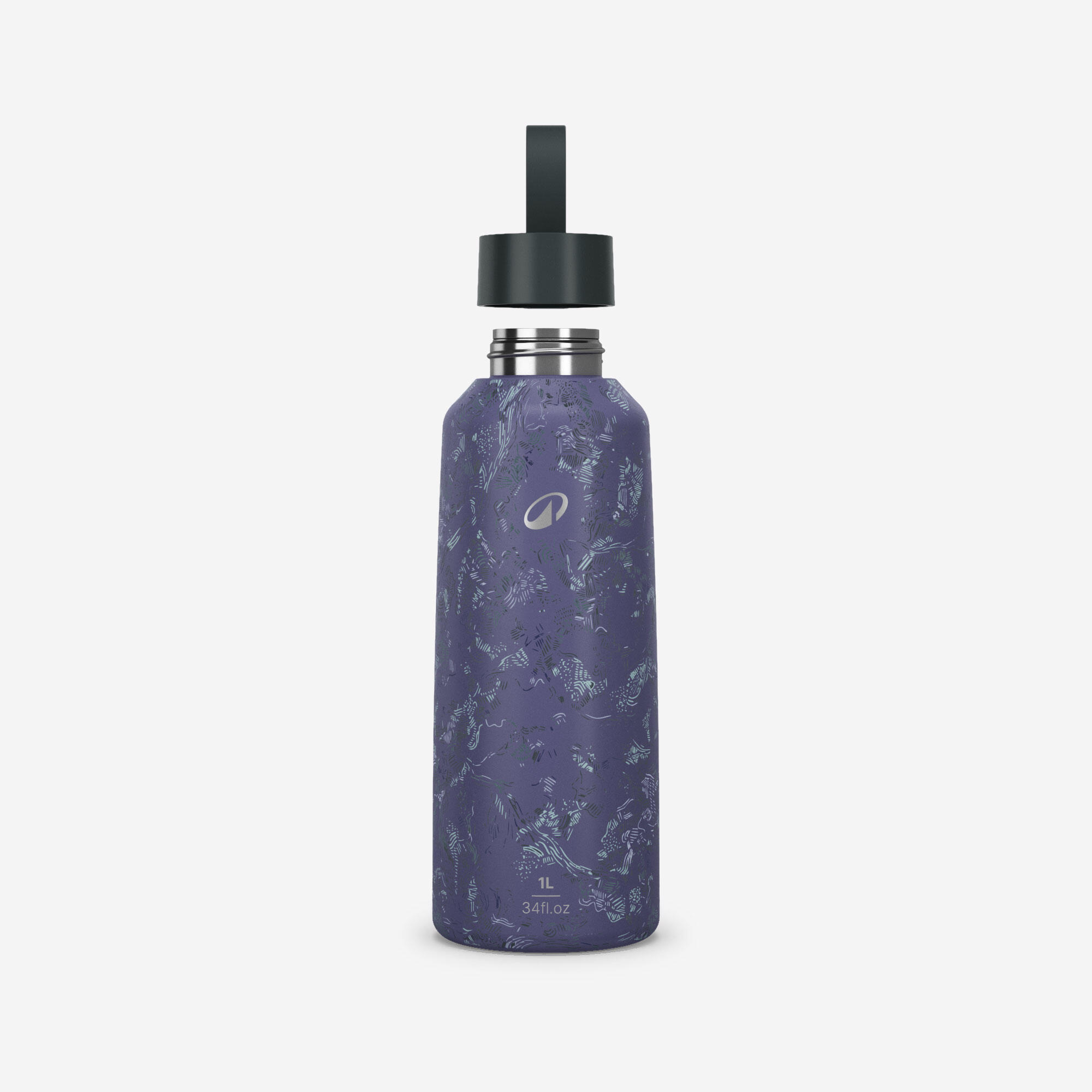 Gourde 100 inox 1l avec bouchon à vis pour la randonnée - Purple 2/5