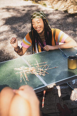 Стіл складаний для кемпінгу на 4-6 осіб зелений