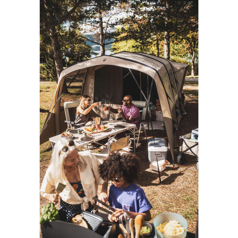 Masă mare pliabilă de camping 6-8 persoane Bej