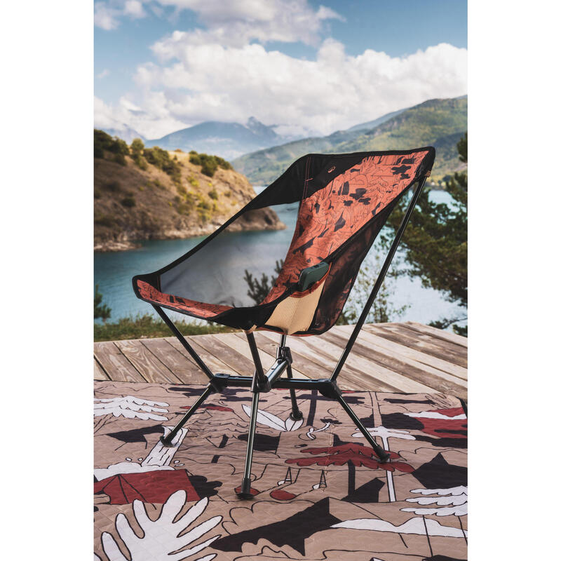 Scaun jos de camping, pliabil și ultra compact, 500 M maro