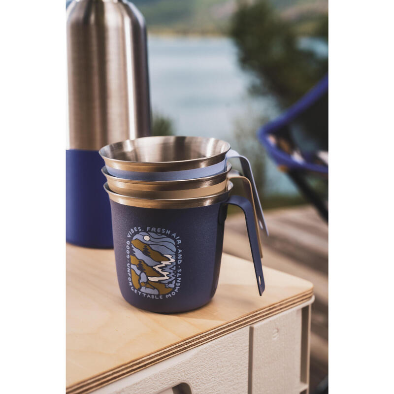 Cană 500 oțel inoxidabil 0,3L, pentru drumeție și camping Mov