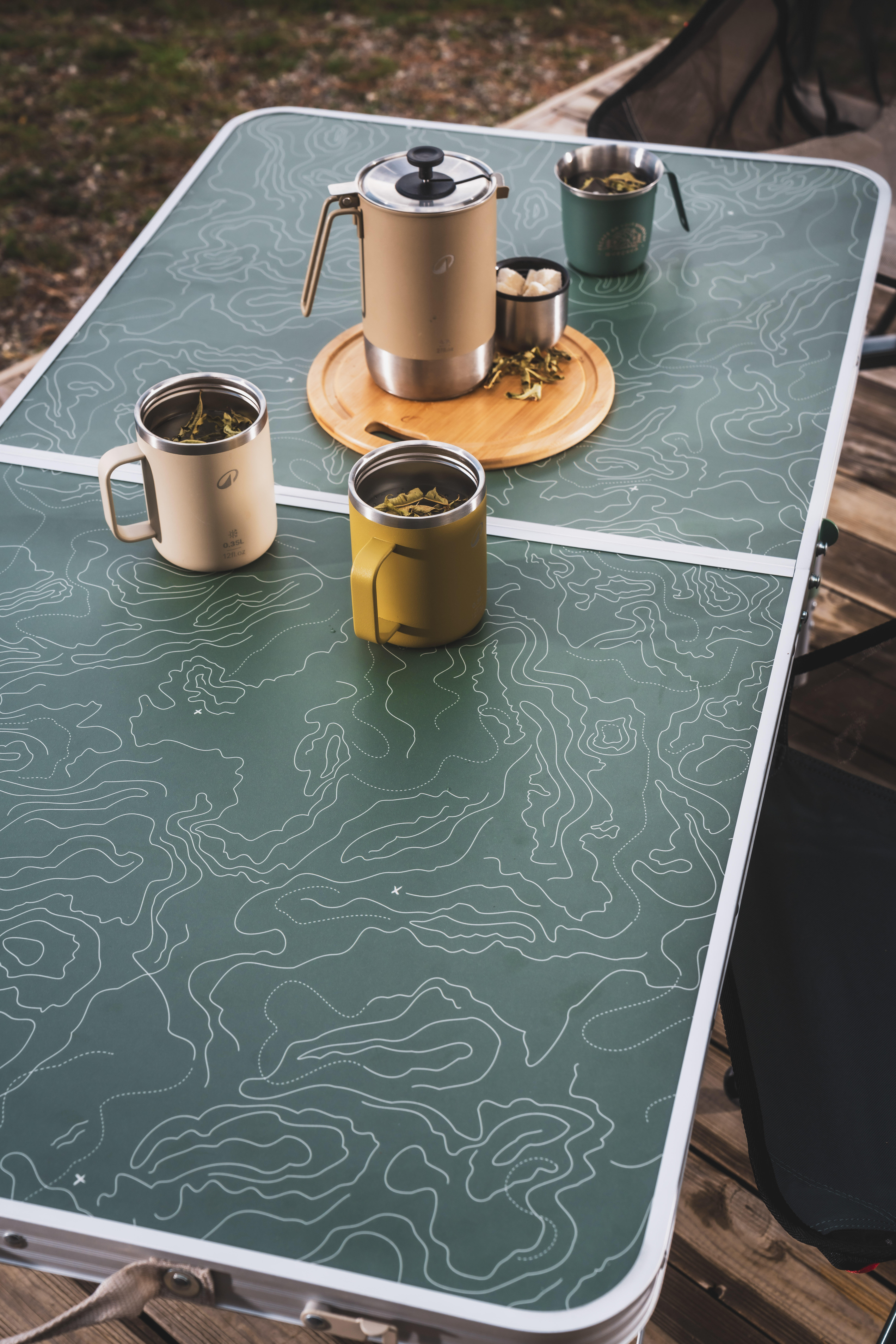 3-in-1 Stainless Steel Portable Camping Coffee Maker, 0.6 L–0.8 L - QUECHUA