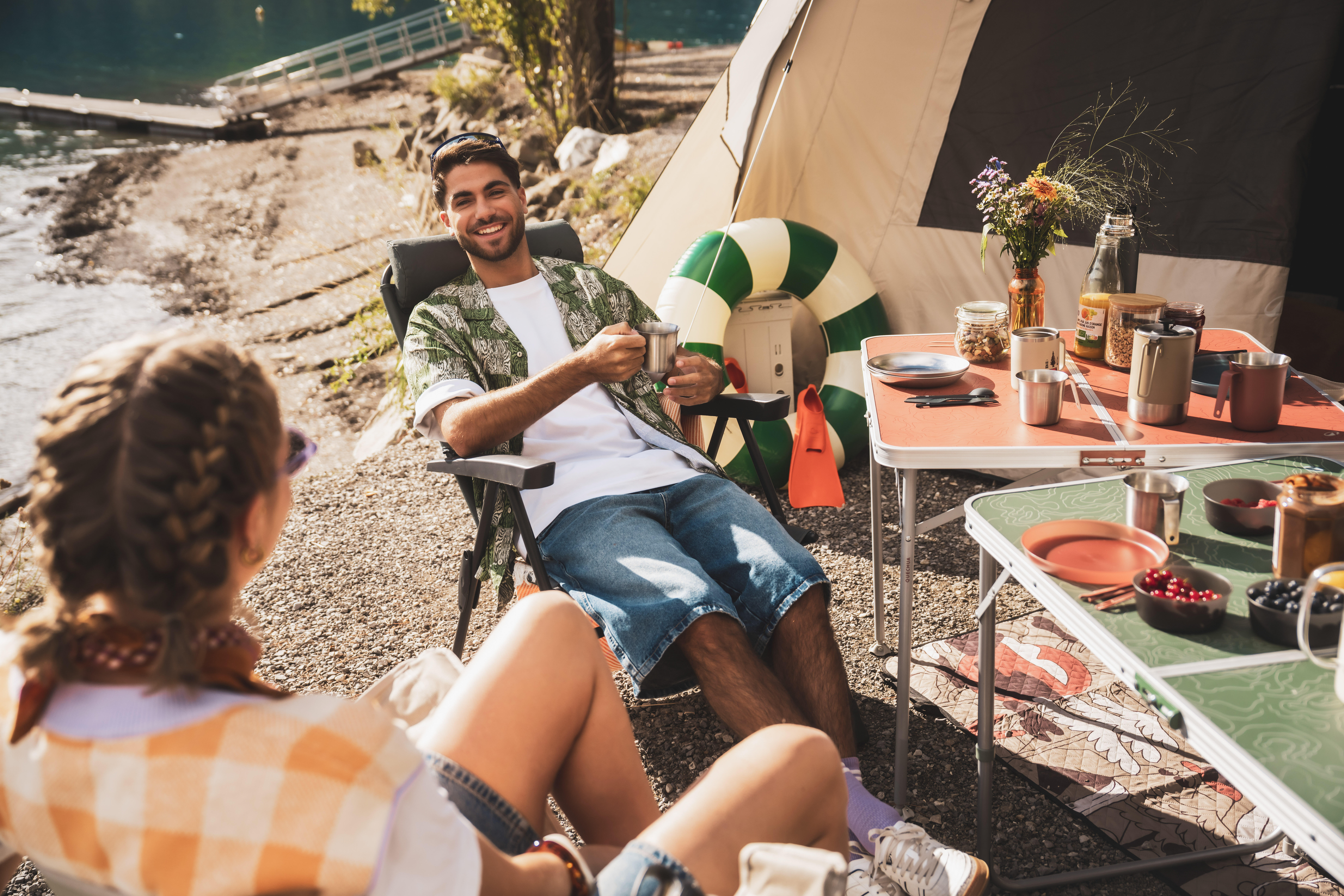 4-6 Person Folding Camping Table - QUECHUA