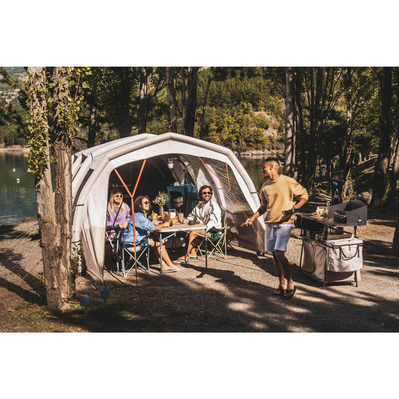 Masă mare pliabilă de camping 6-8 persoane Bej