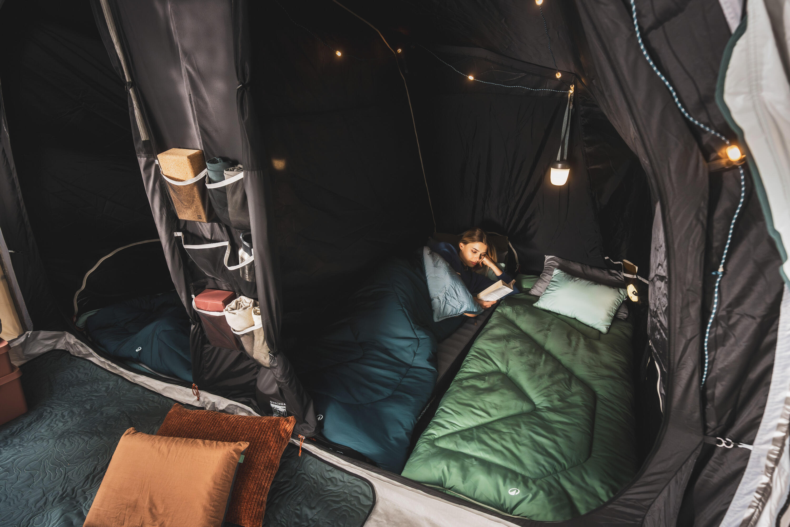 Tente de camping gonflable 4 places 2 chambres, Fresh&Black, Air Seconds 4.2 XXL 17/22