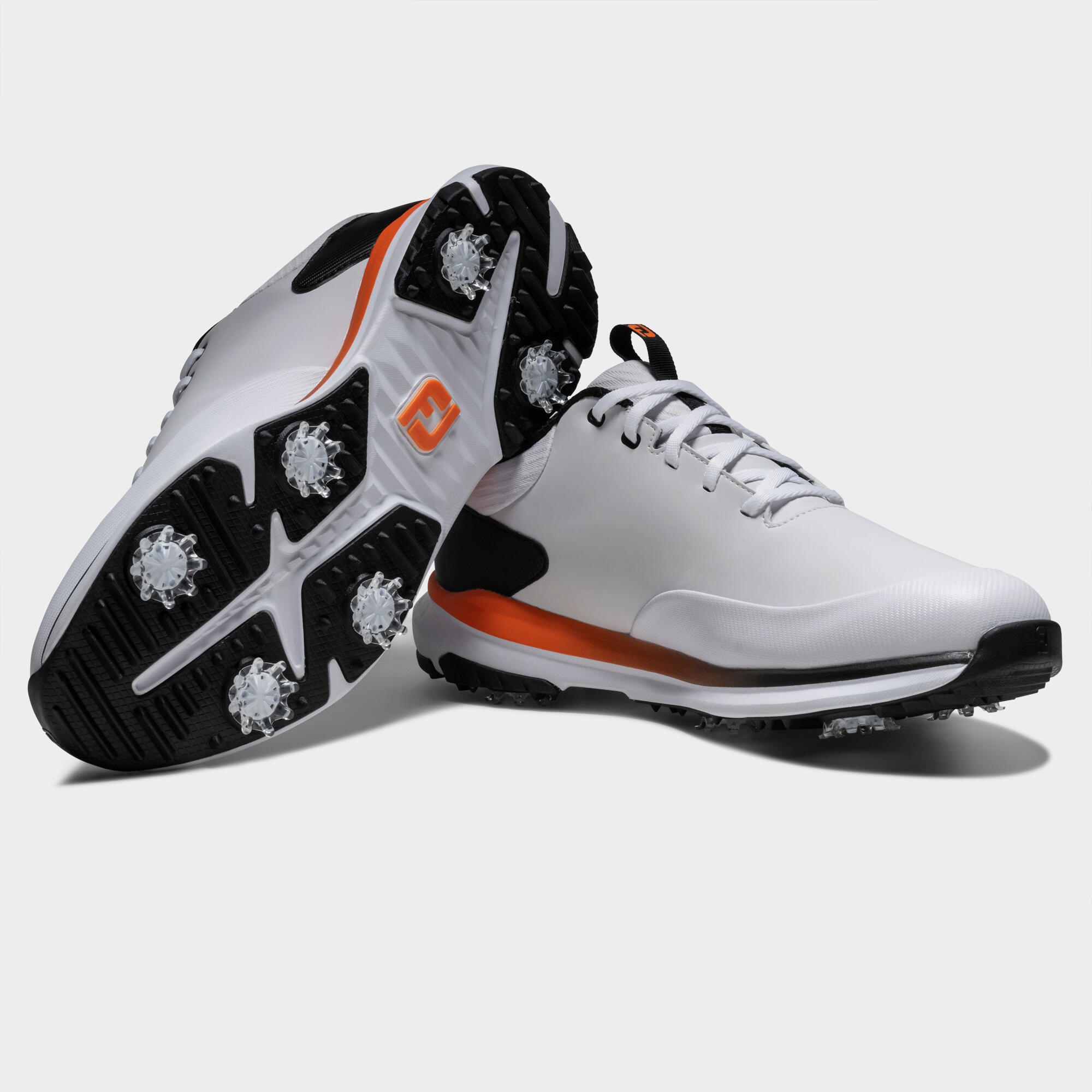 Calçado de golf homem, Footjoy Tour Rival, branco laranja 5/7