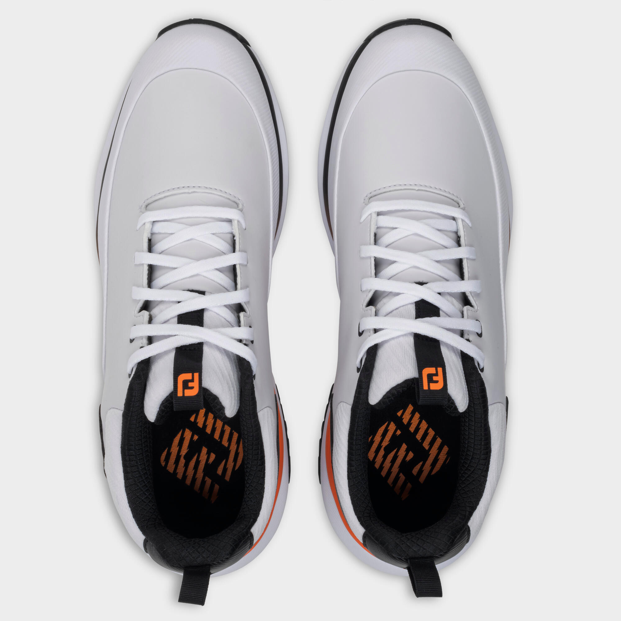 Calçado de golf homem, Footjoy Tour Rival, branco laranja 6/7