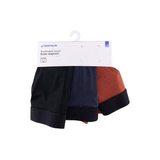 Men Pack of 3 Stretchable Boxer Shorts - Black/Blue/Red