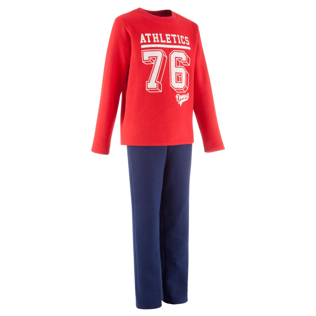 Warm'y boys' gym tracksuit - red