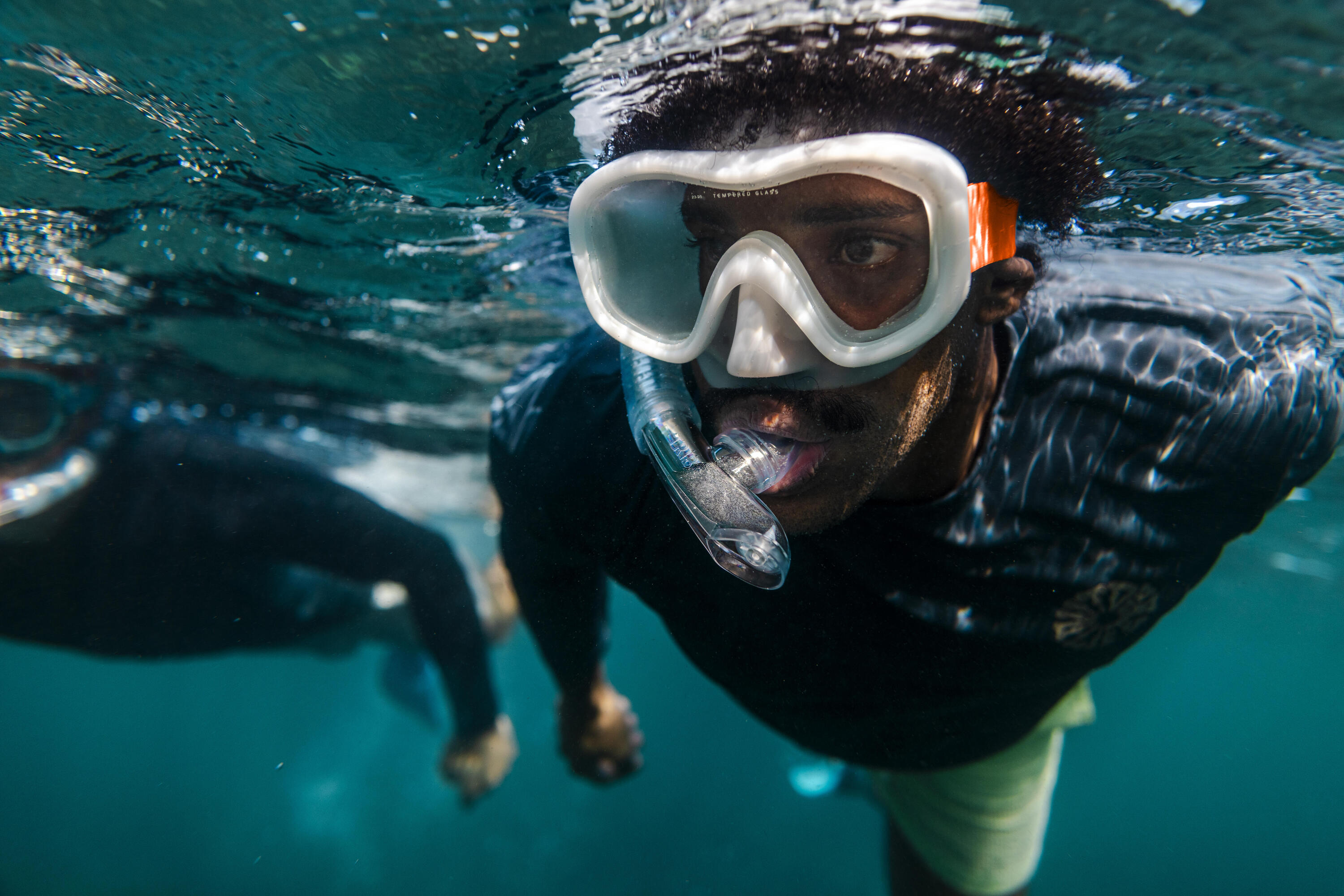 Zestaw do snorkelingu Decathlon 100 Maska Fajka z zaworem 12/13