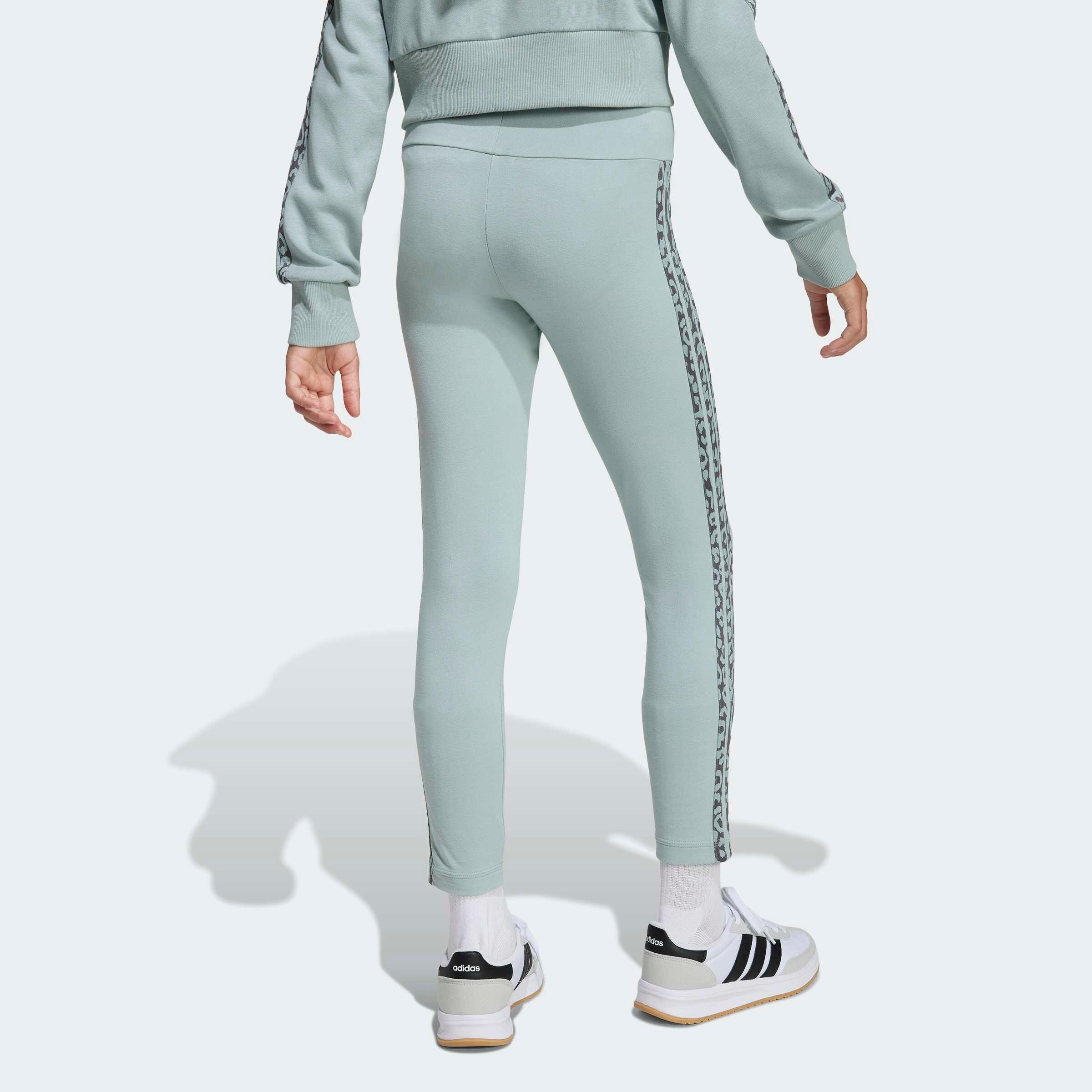 Legging de fitness fille en coton, vert 3/5