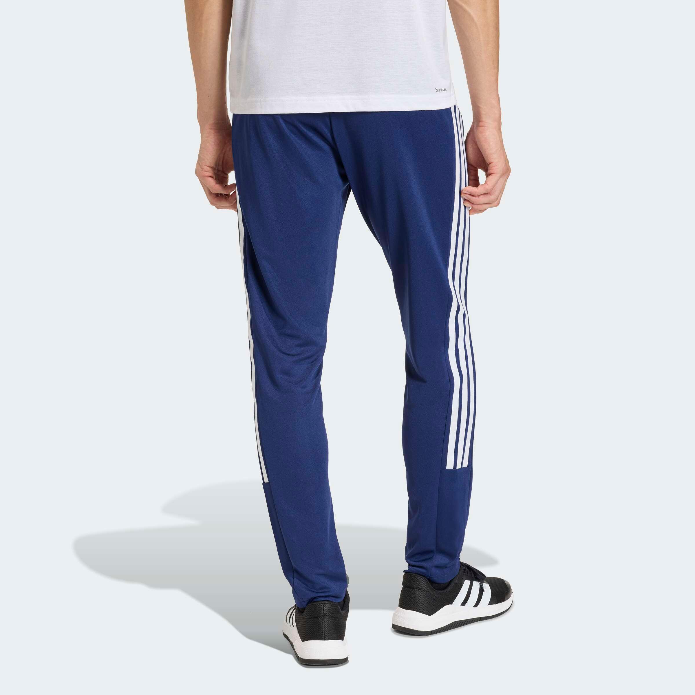 Pantaloni tuta ADIDAS uomo regular fit traspiranti con tasche con zip blu 2/6