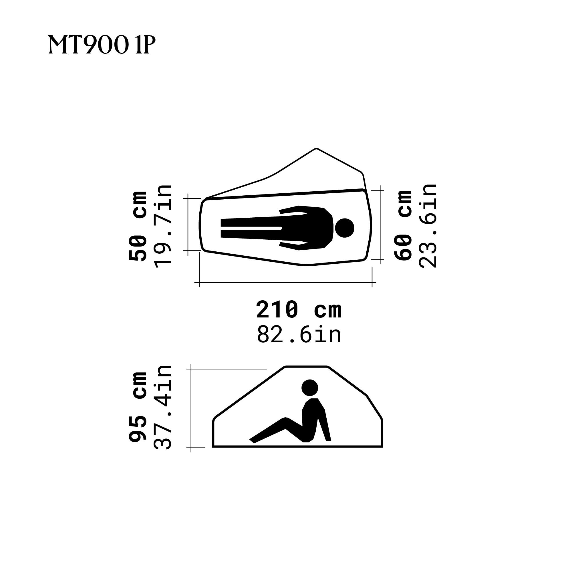 1-Person Trekking Dome Tent, MT 900 5/8