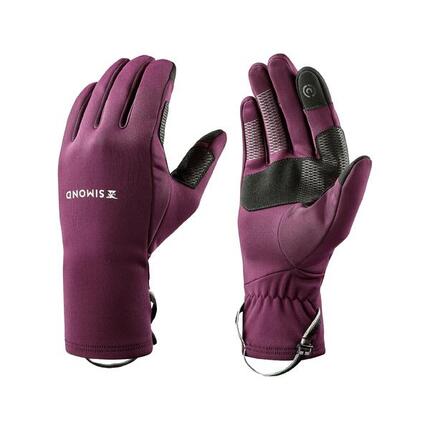 Handschuhe Damen/Herren Stretch touchscreenfähig Trekking - MT500 dunkelblau