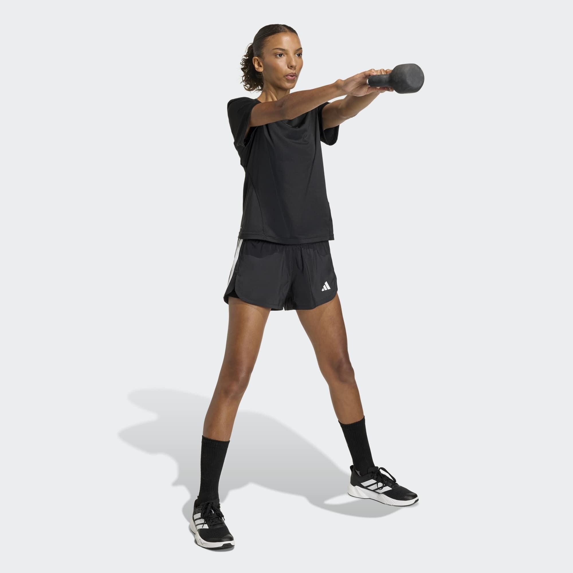 Short de fitness 2 en 1 femme, noir 4/6