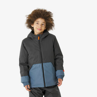Kids’ warm ski jacket, 5-15 years, SKI100 - Blue and Grey