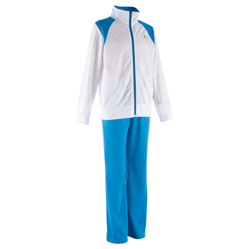 DOMYOS My Gym'Y Boys' Fitness Tracksuit White Decathlon