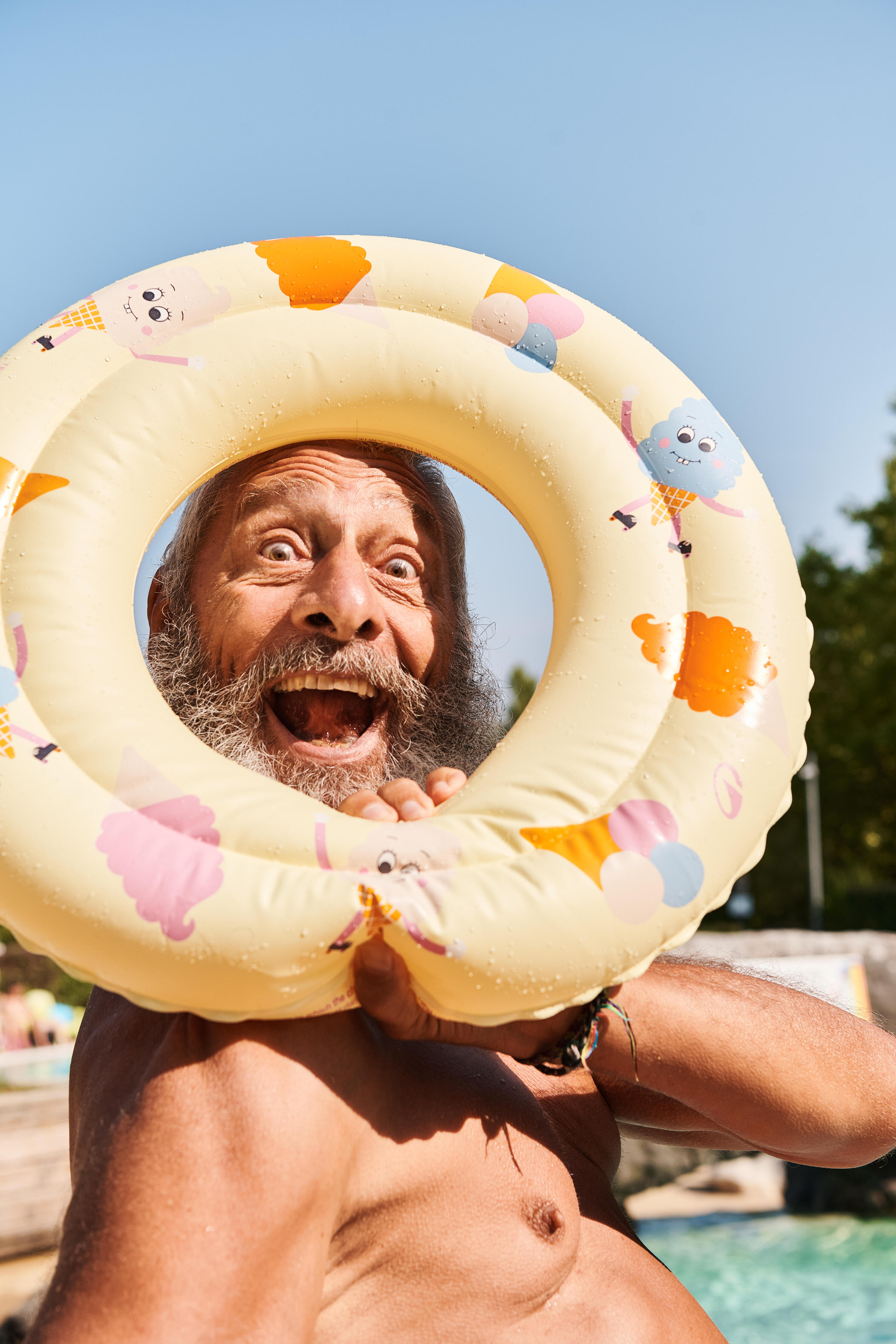 Flotador Hinchable Piscina Niños 3-6 Años Amarillo Helados 51 cm 5/5