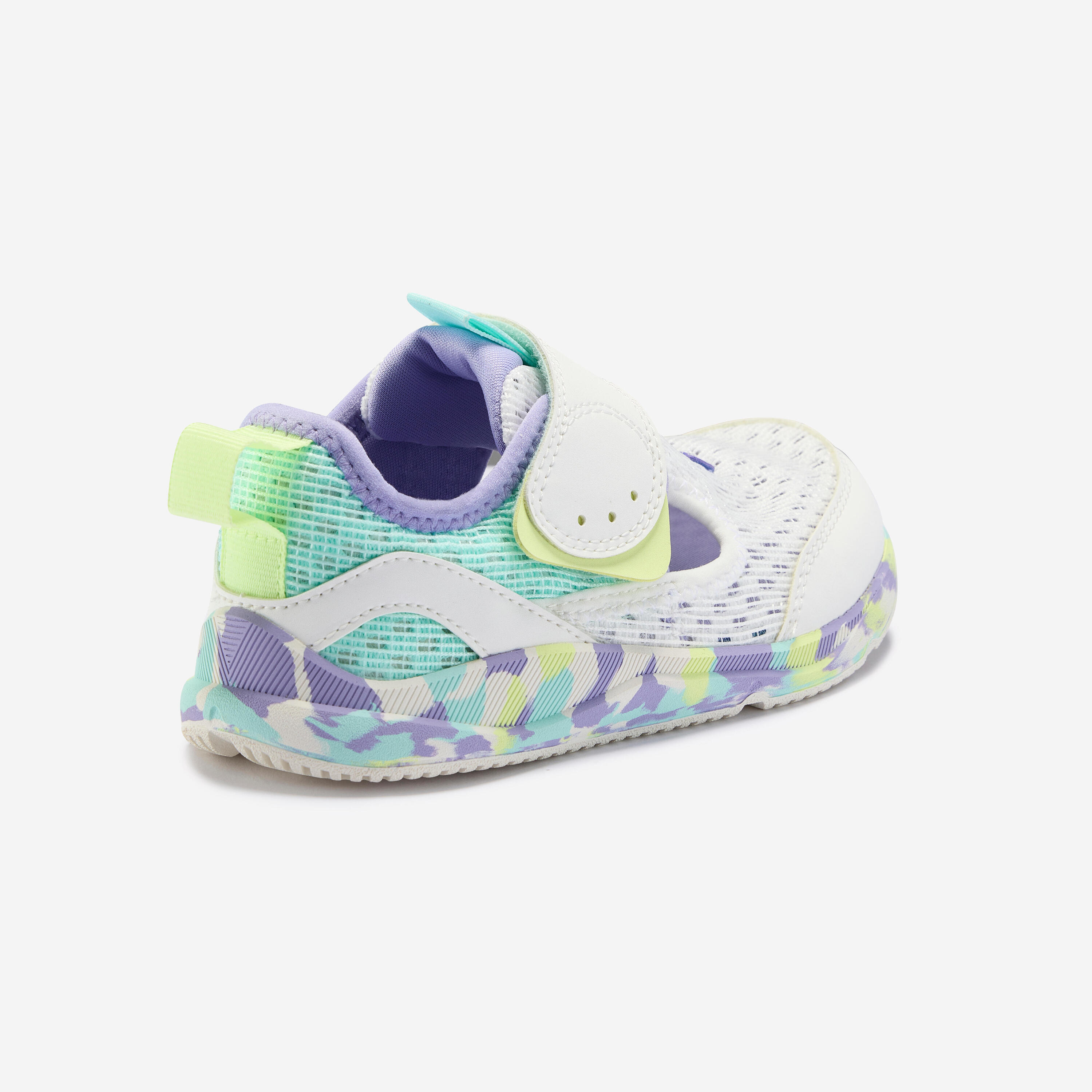 Chaussures enfant Barefoot, blanc, violet et vert 8/13