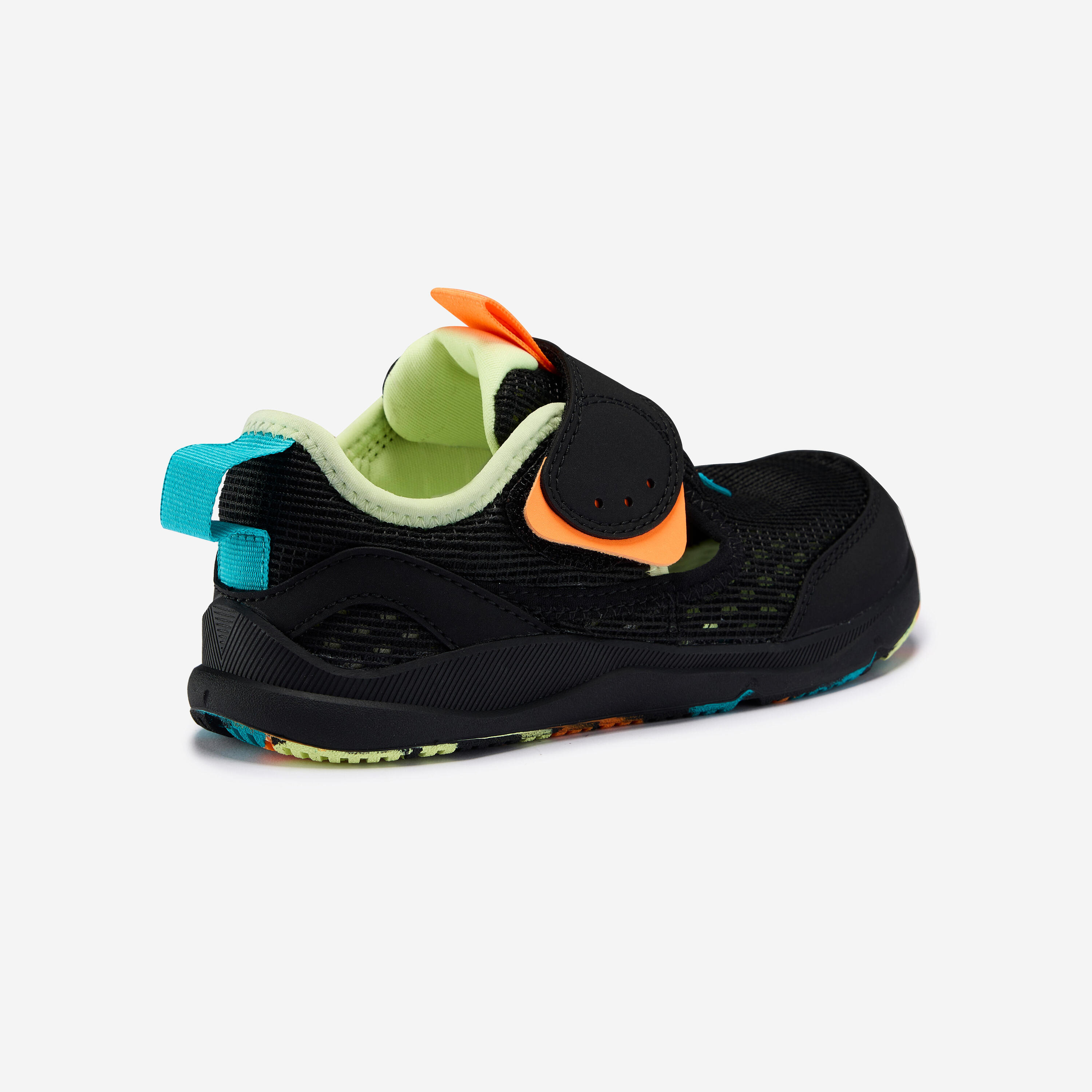 Chaussures enfant Barefoot, noir, bleu et orange 8/13