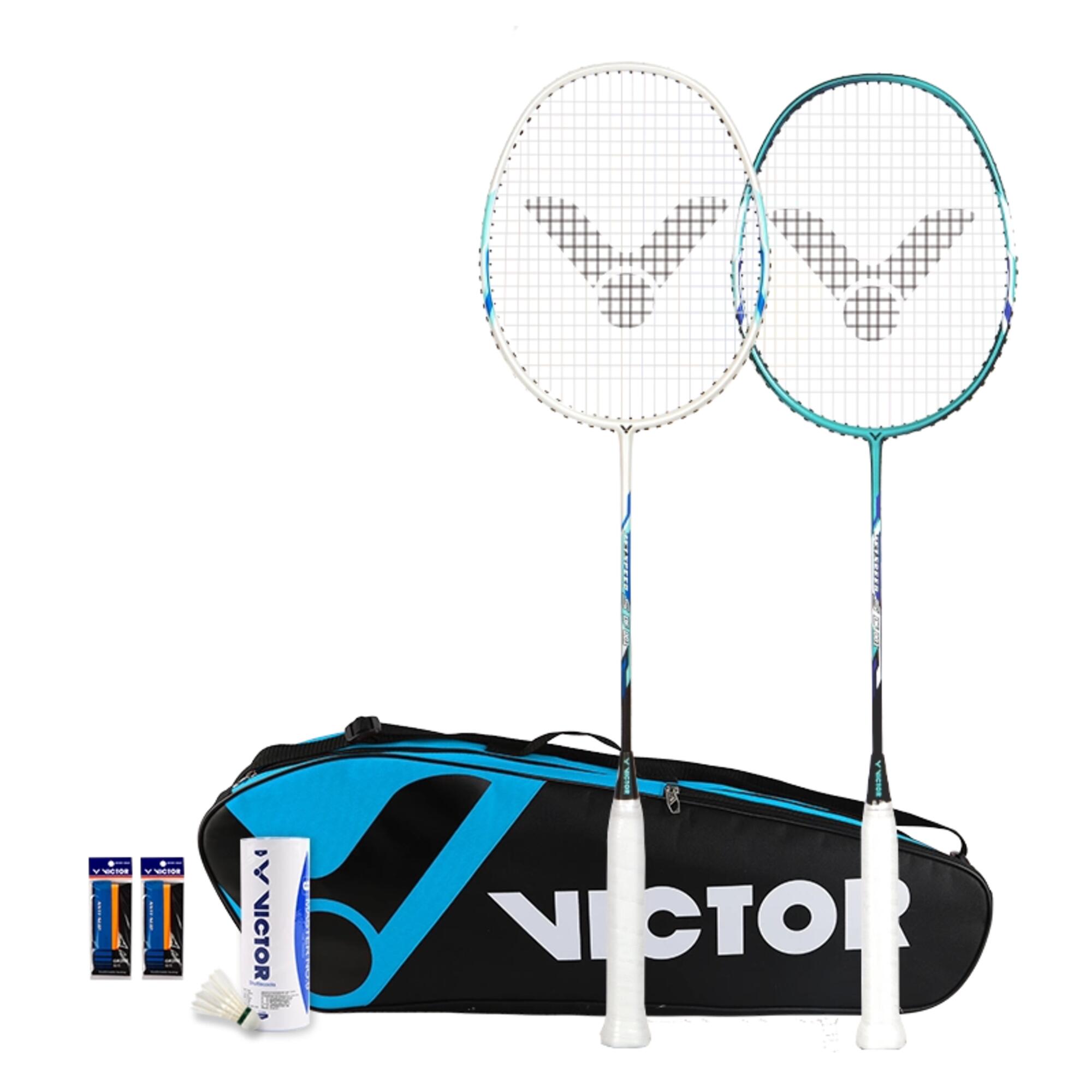 Victor Rackets For Professionals VICTOR RACKET SET 2 With Shuttlecock 3 PCS.