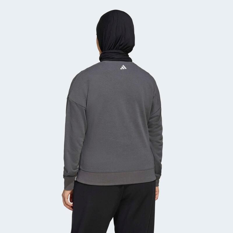 Hanorac de fitness ADIDAS Gri Damă