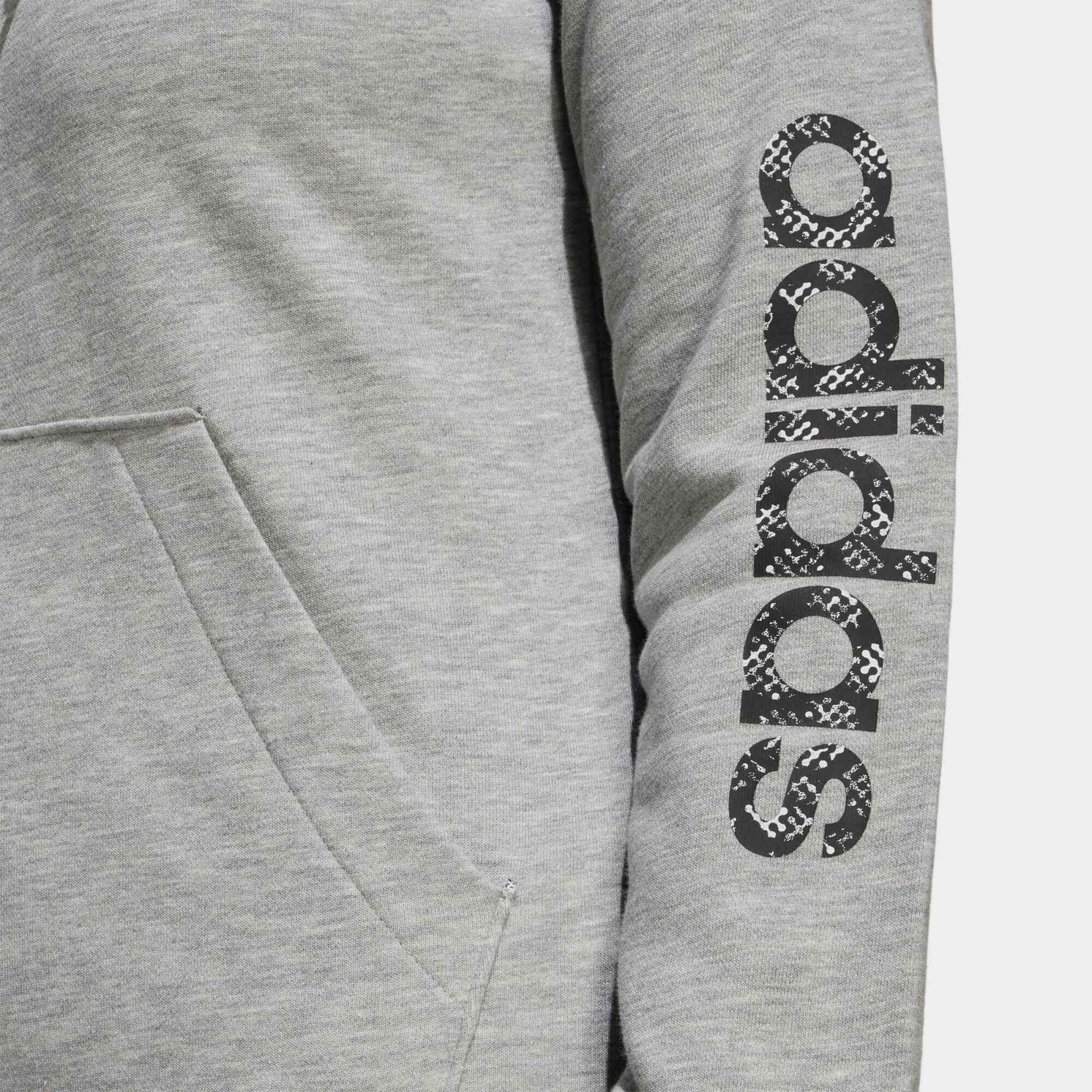 Sweatshirt com capuz e fecho de fitness mulher, cinzento 4/5