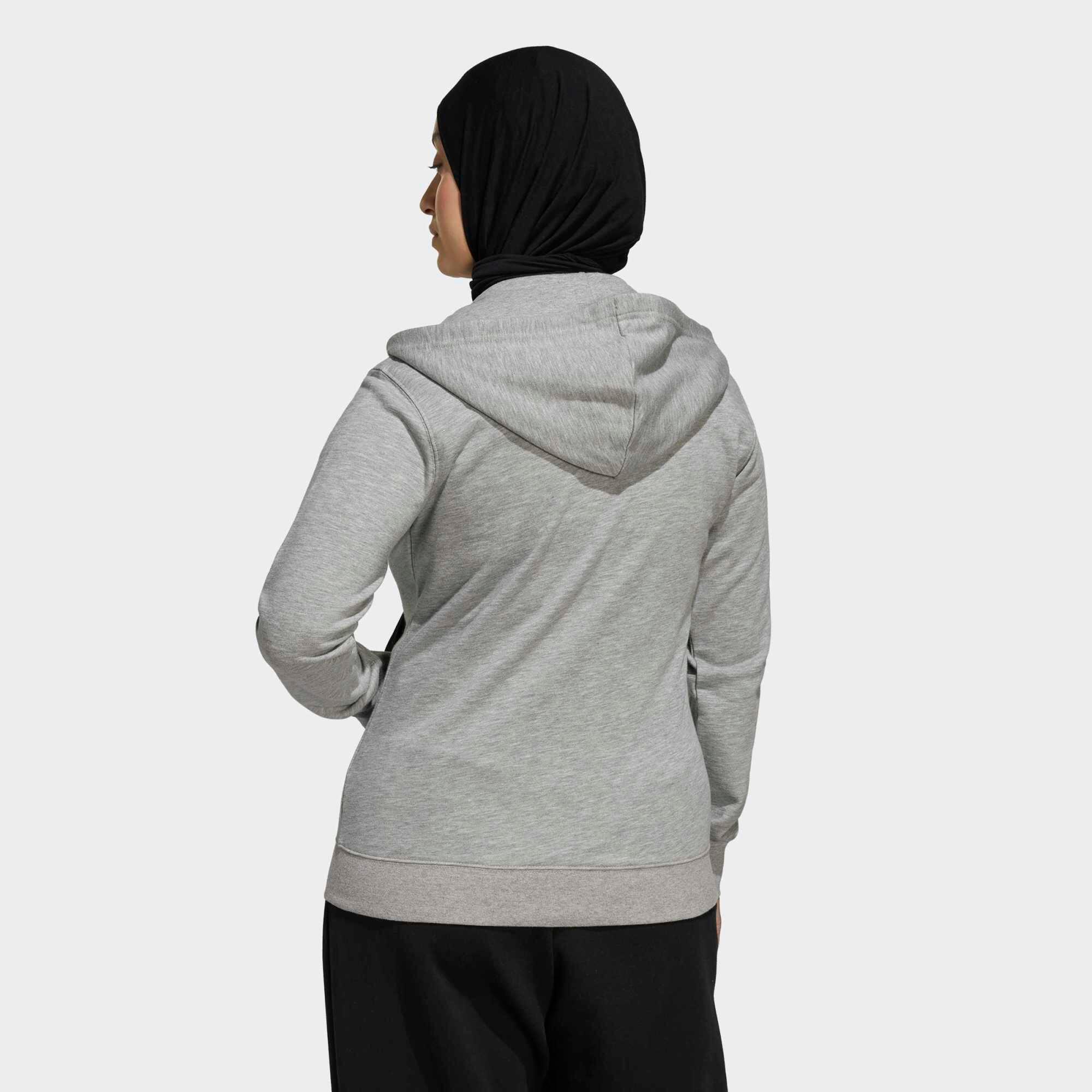 Sweat à Capuche Zippé Femme Elle Sport - Gris - Taille 10 - Coton