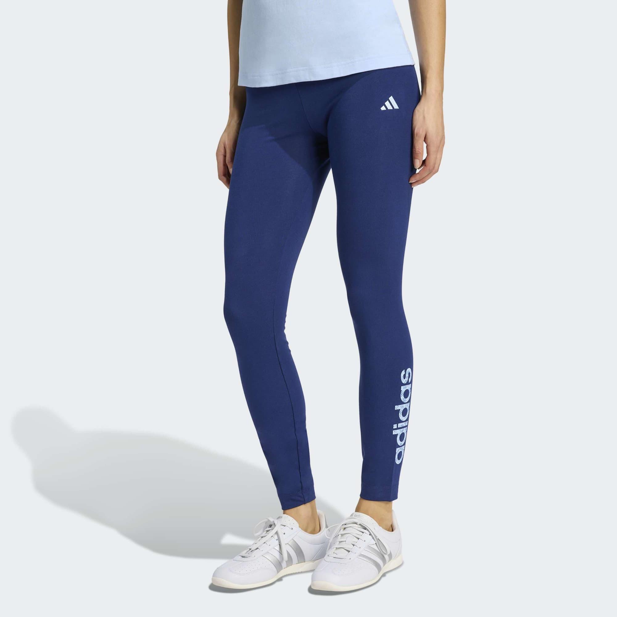 ADIDAS SMU dámske fitness legíny bavlnené modré XS