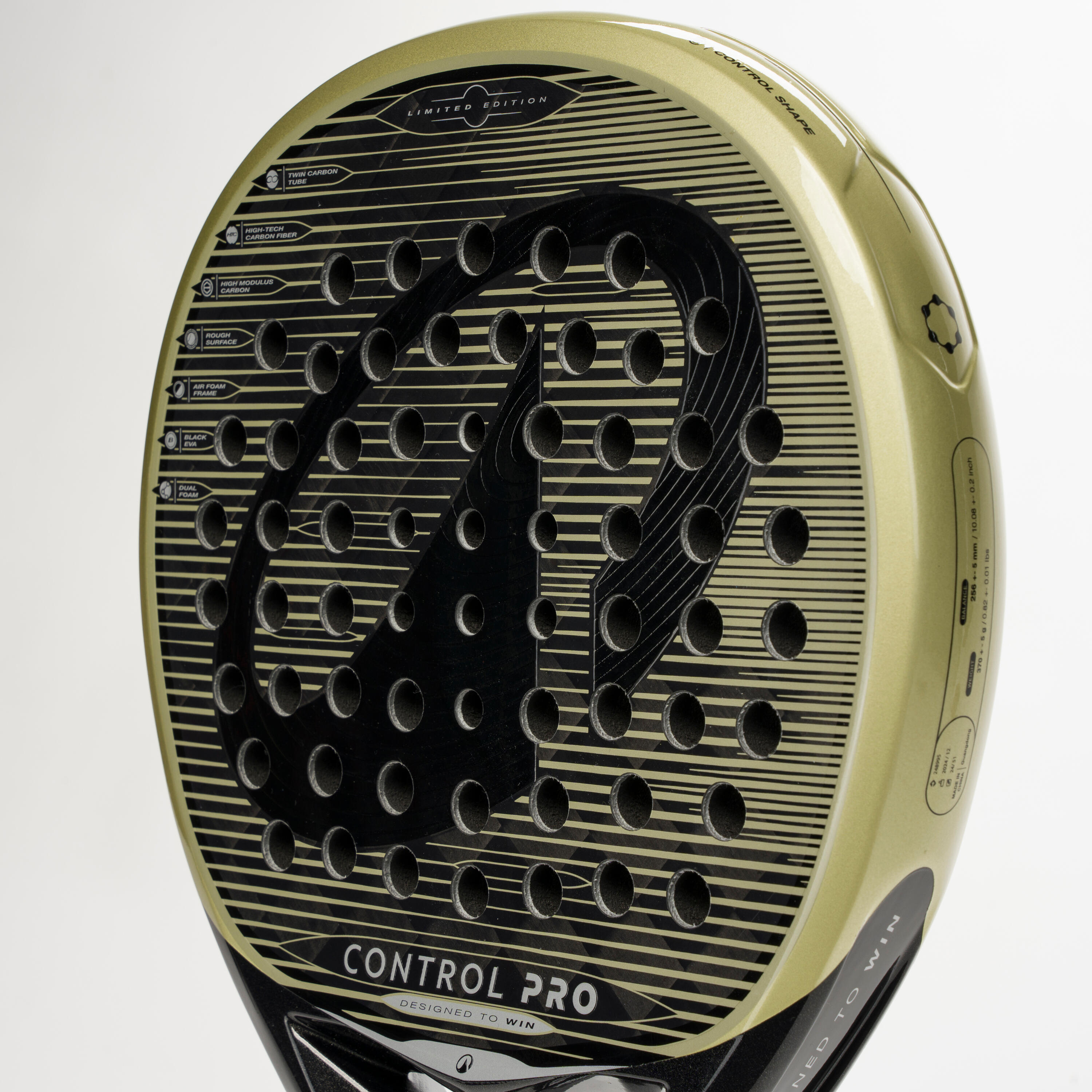 Pala de pádel adultos - Kuikma Control Pro Limited Edition 2025 6/12