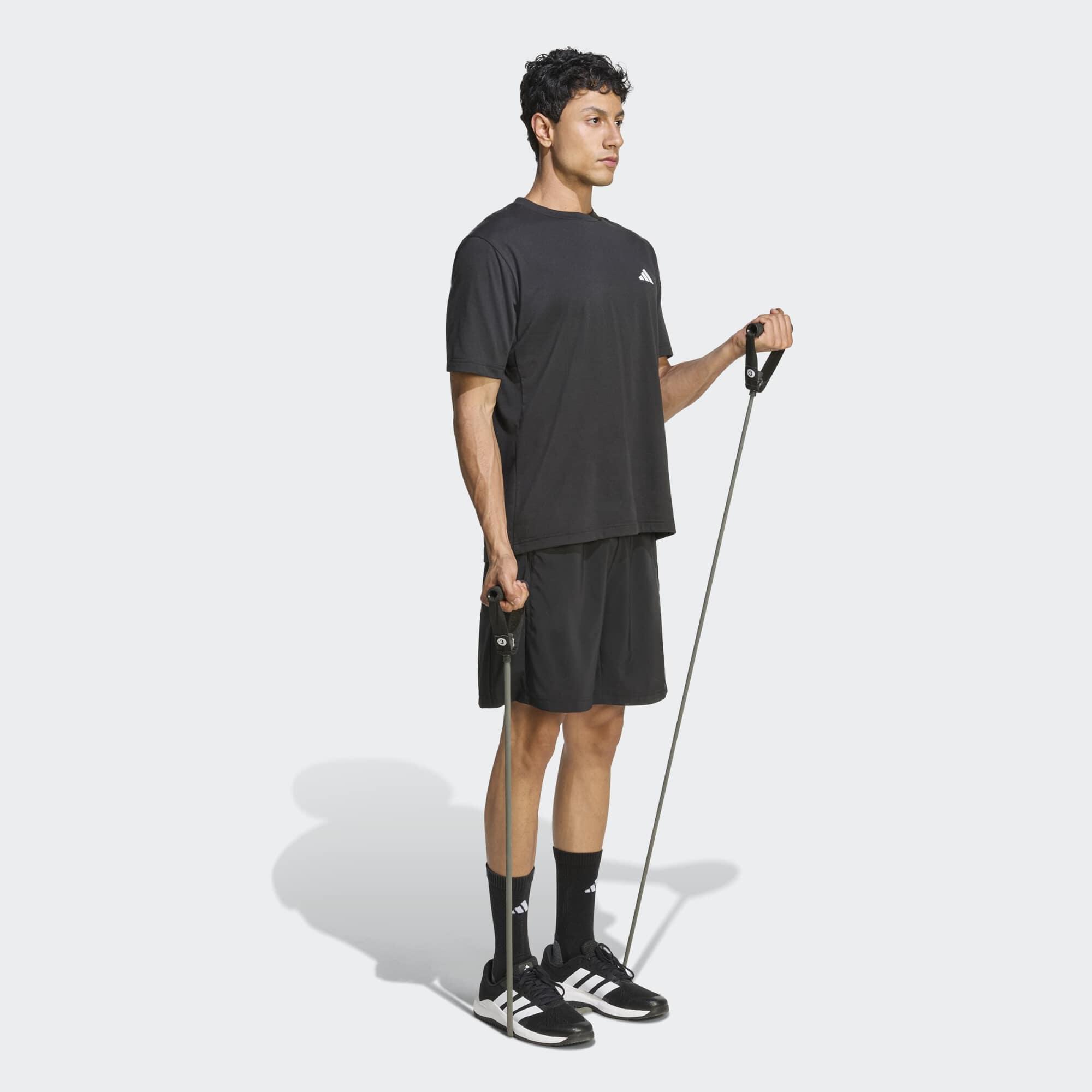 Pantalón Corto Fitness ADIDAS Hombre Negro 3/4