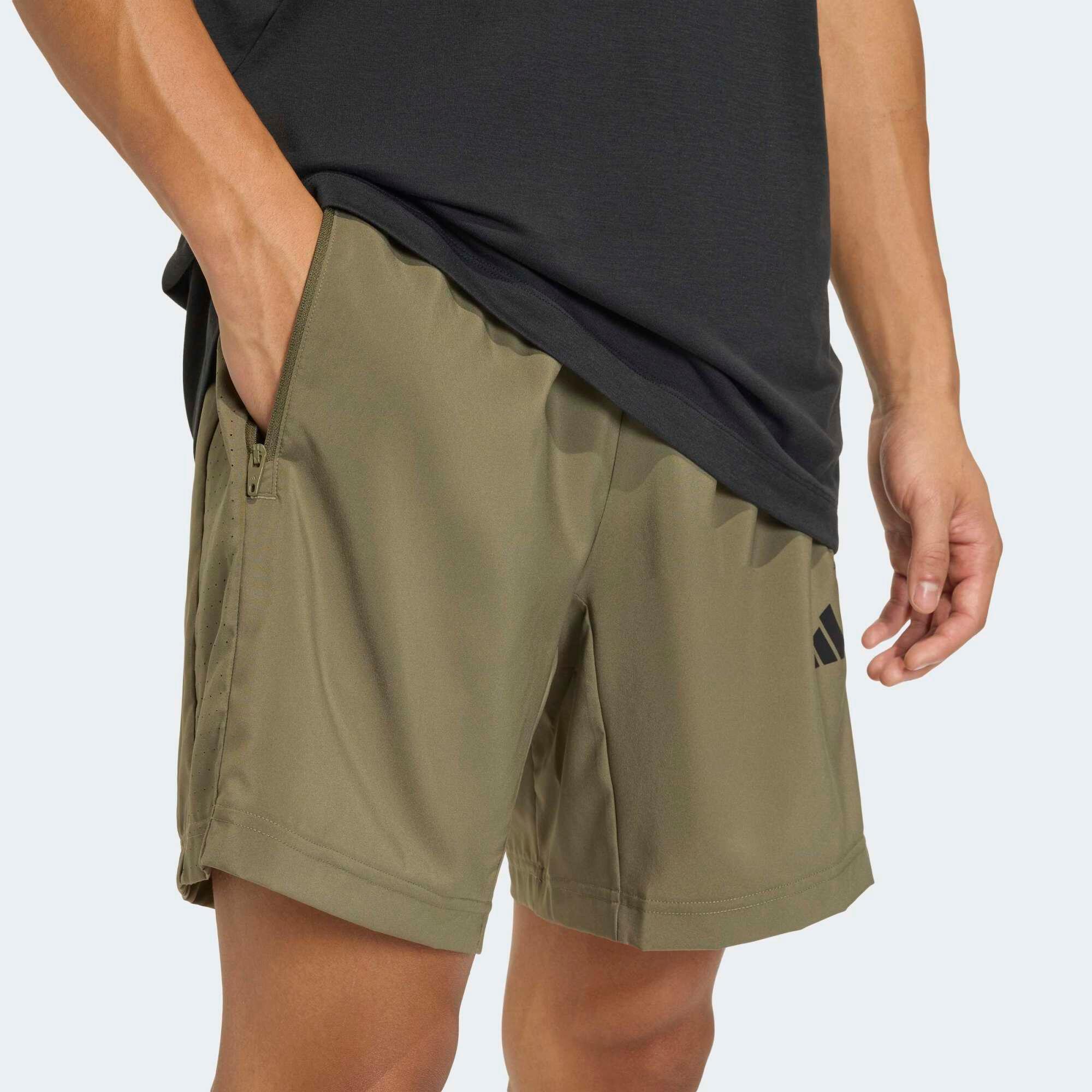 Pantalón Corto Fitness ADIDAS Hombre Caqui 5/5