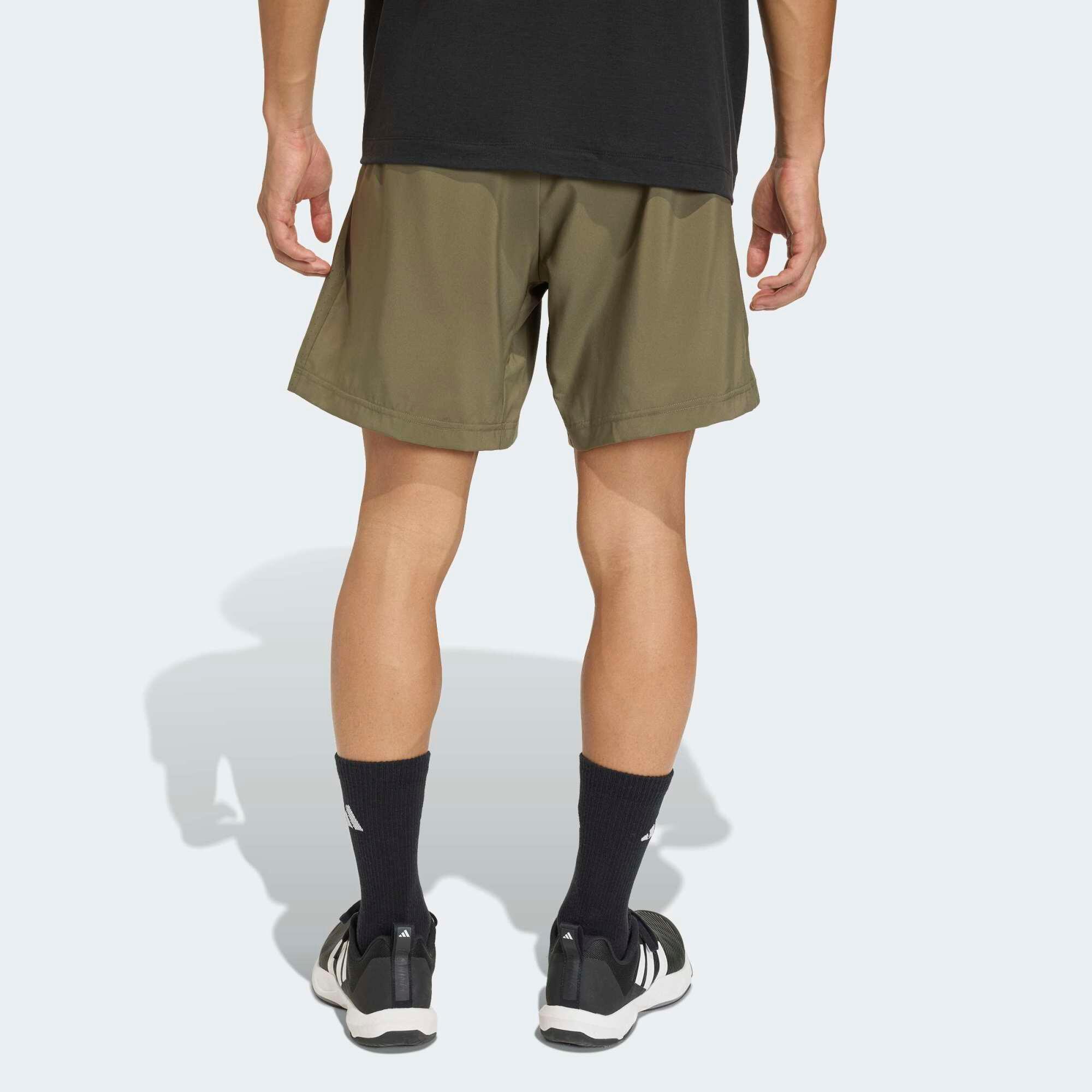 Pantalón Corto Fitness ADIDAS Hombre Caqui 3/5