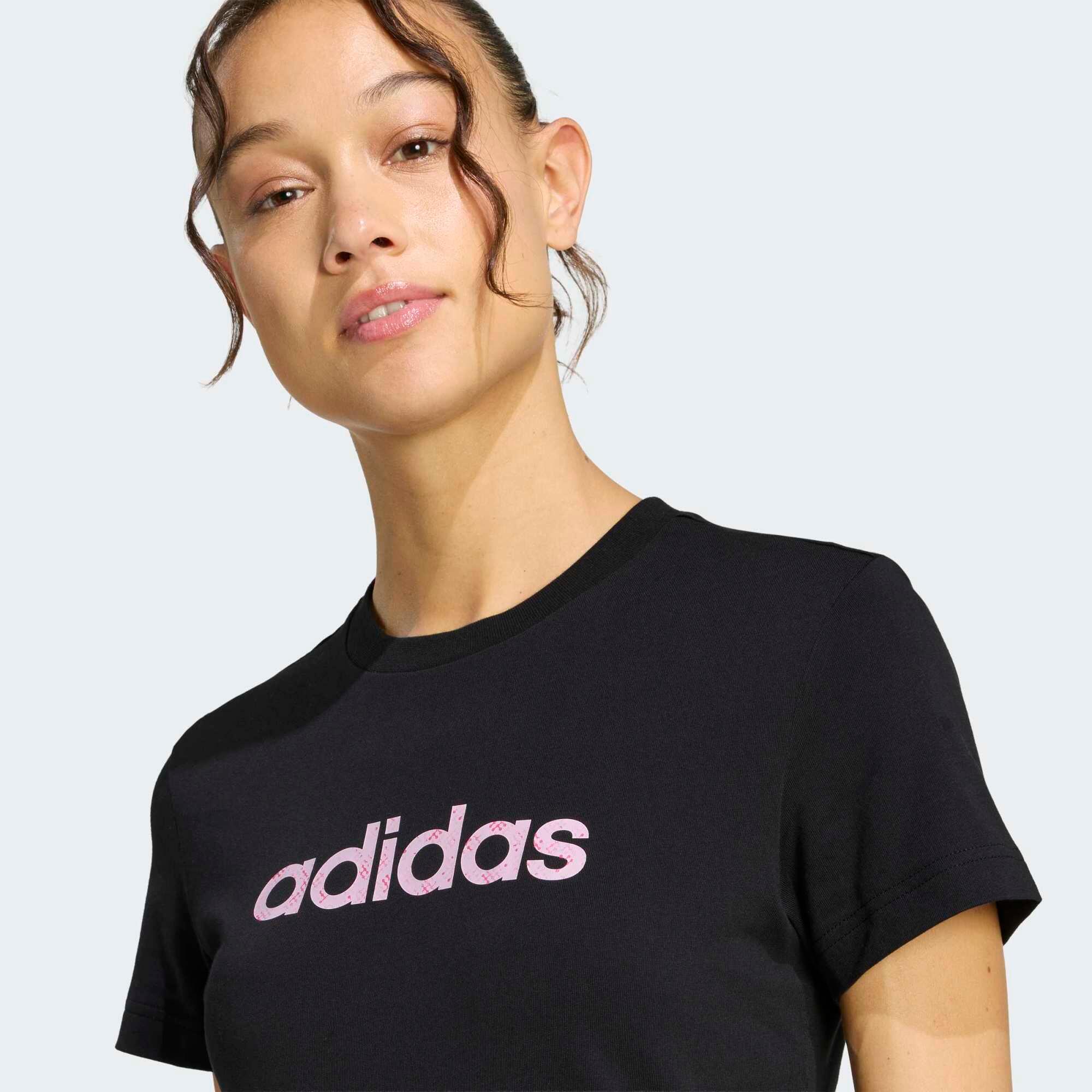 T-shirt de Fitness em Algodão Mulher preto 5/5
