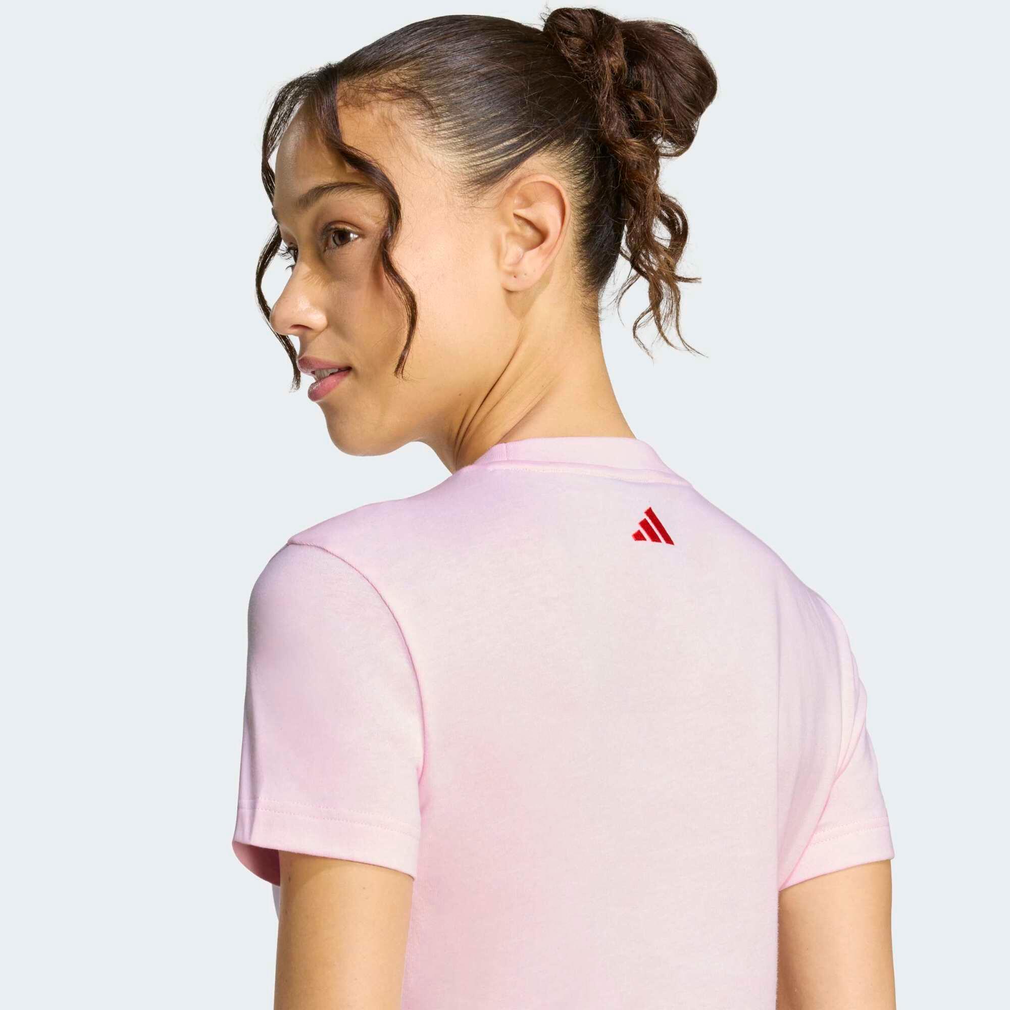 T-shirt de Fitness em Algodão Mulher SMU Rosa 5/5