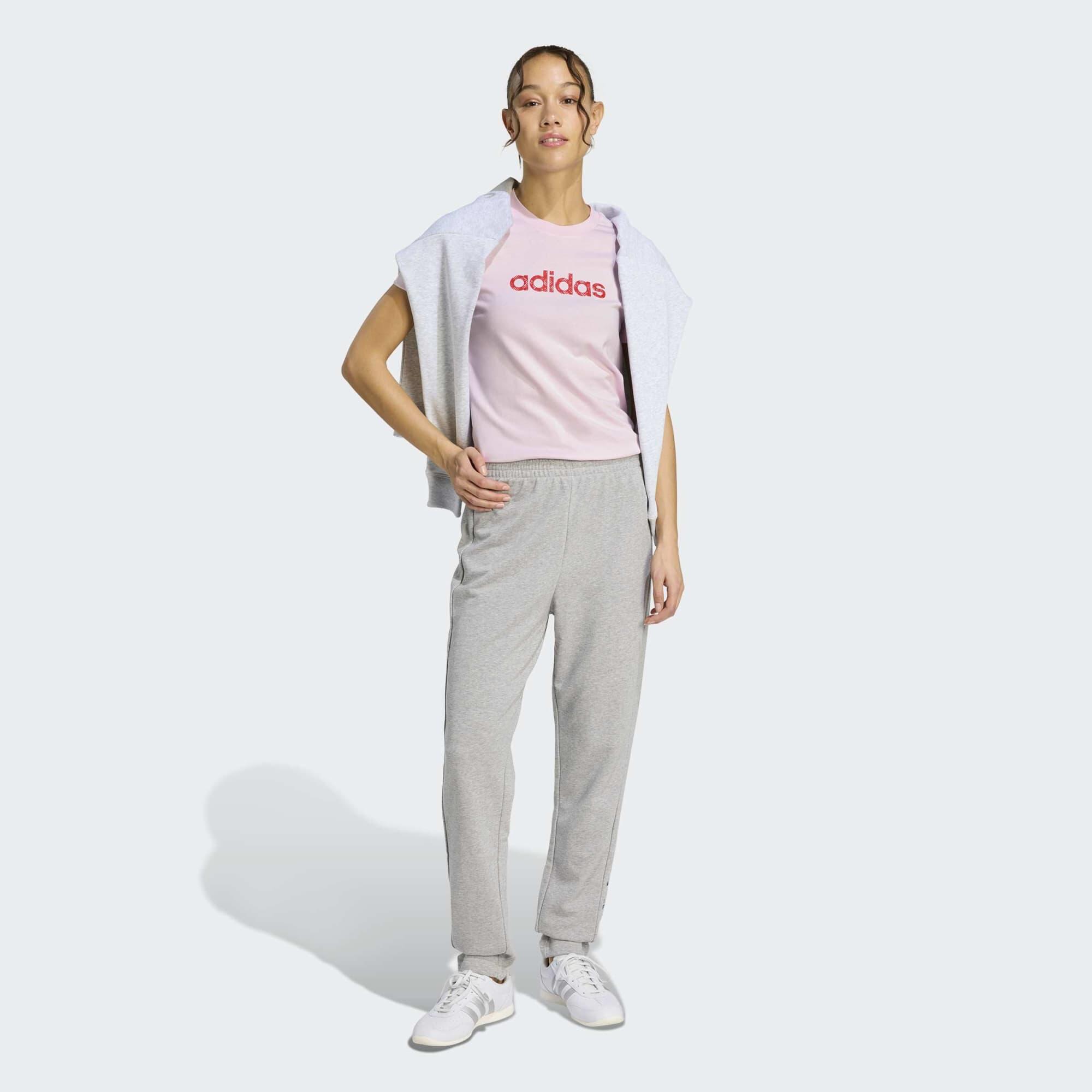 T-shirt de Fitness em Algodão Mulher SMU Rosa 2/5