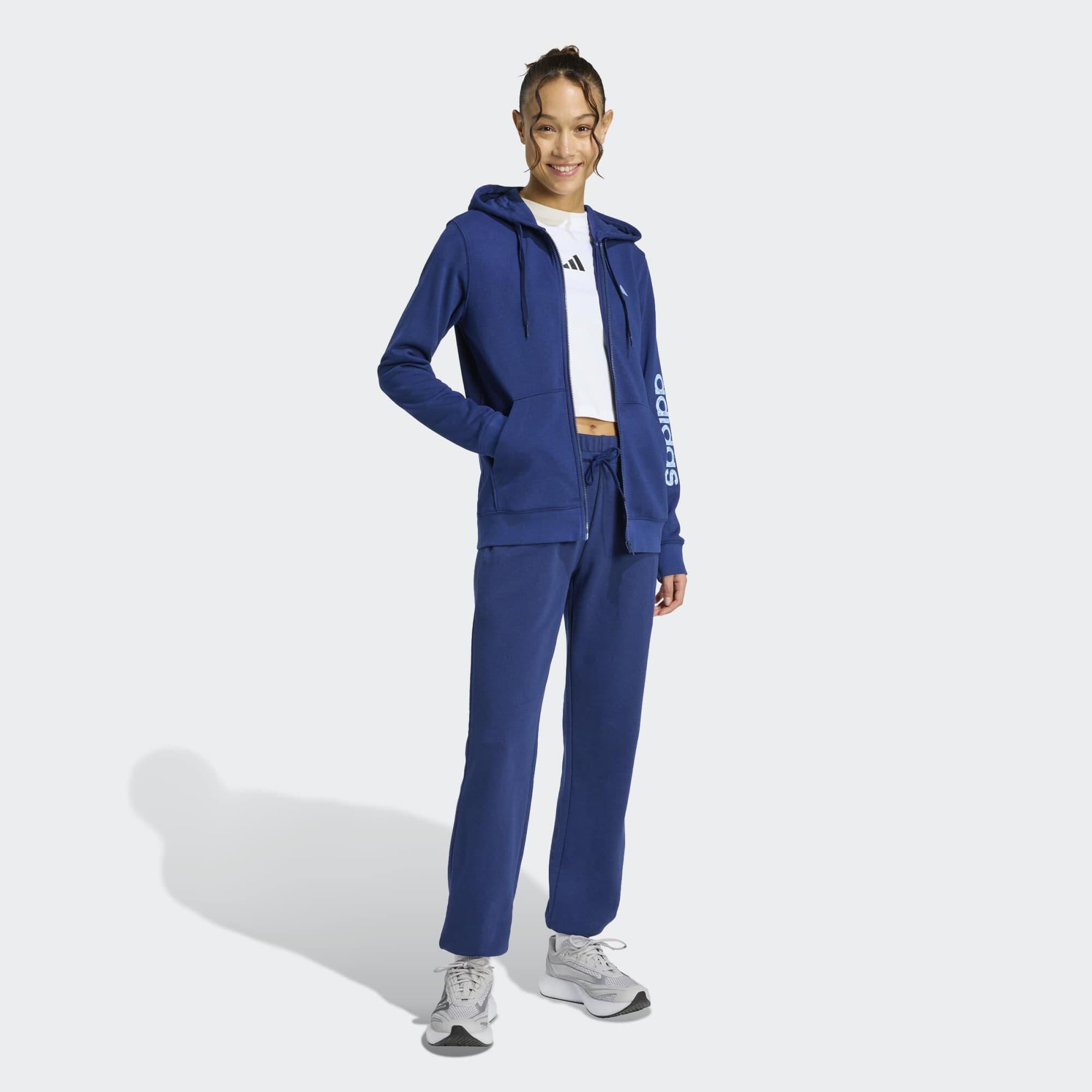 Pantalon de jogging fitness femme, bleu marine 3/5