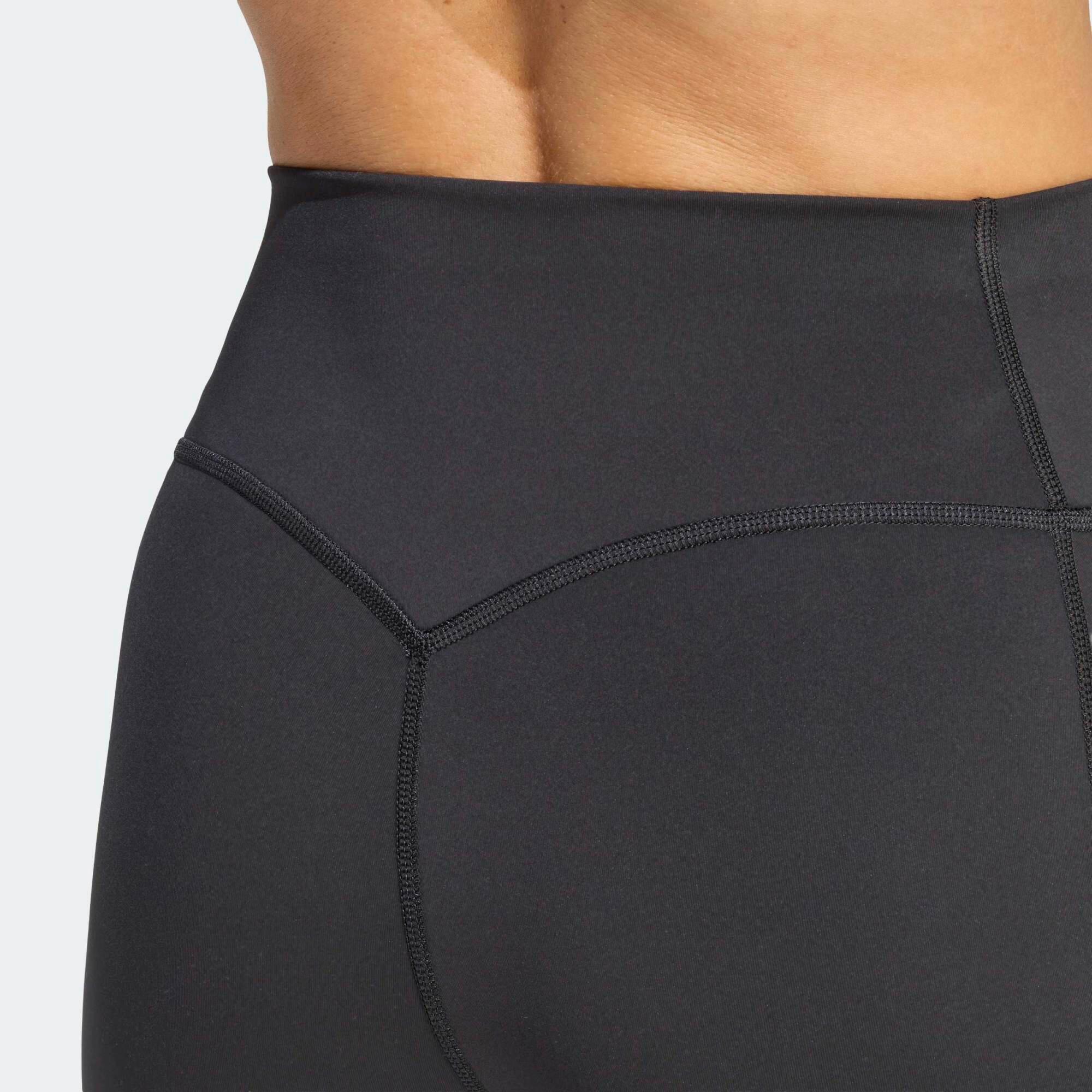 Pantaloncini ADIDAS donna palestra OPTIME regular fit cotone neri 6/6