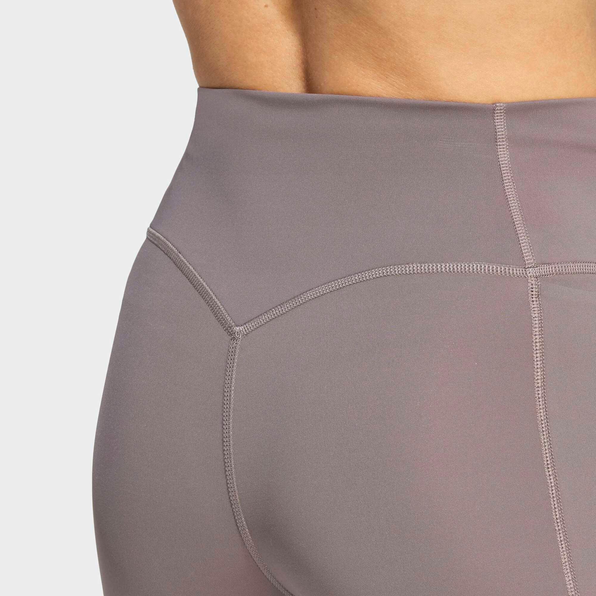 Leggings 7/8 ADIDAS donna palestra vita alta traspiranti con tasca grigi 5/6