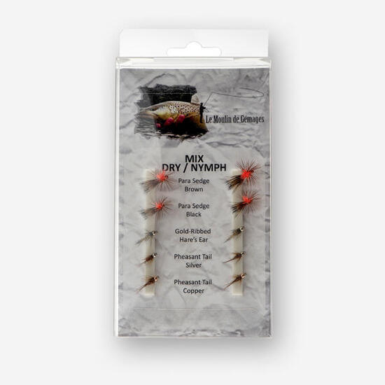 Kit mosche secche e ninfe x10